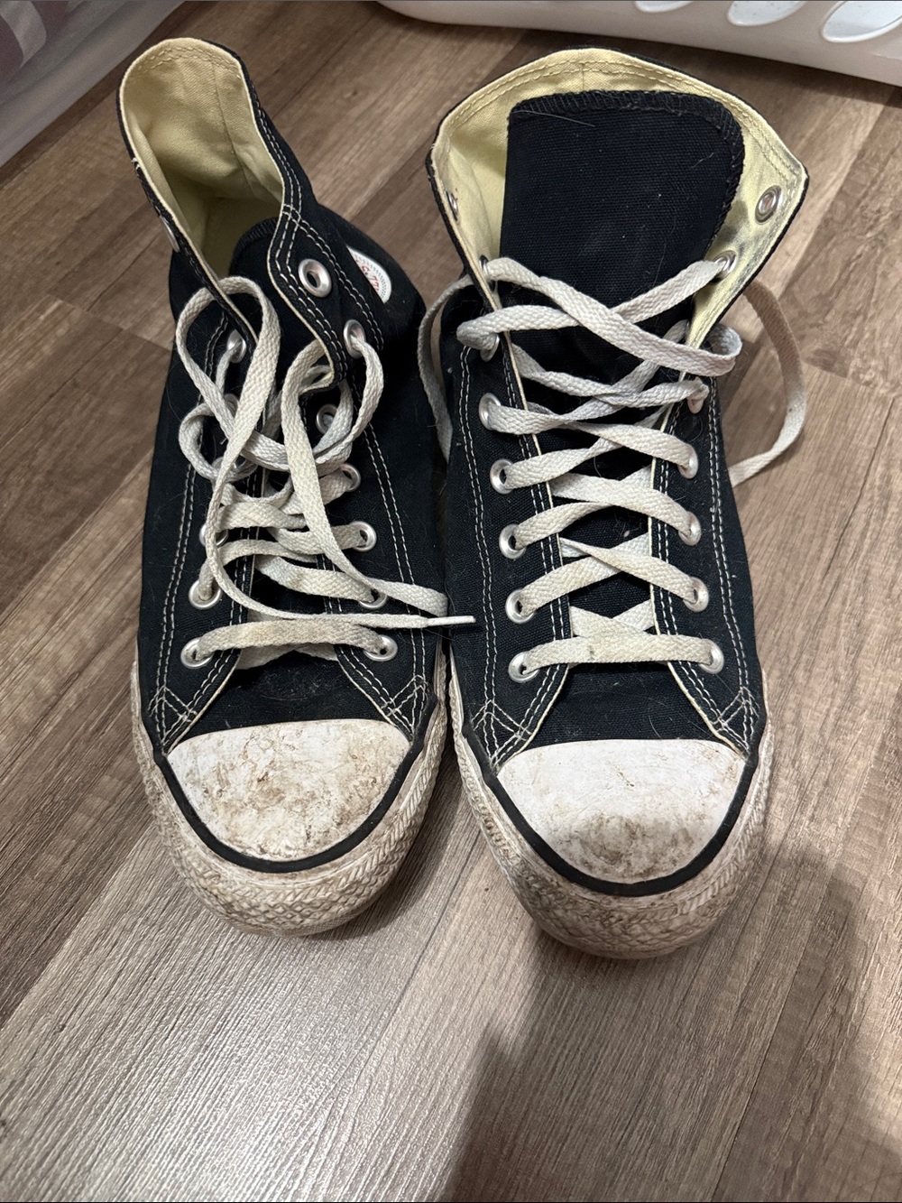 Converse Black High-Top Canvas Sneakers with White Accents